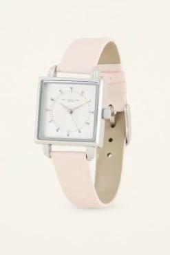 Beige Horloge Vierkant