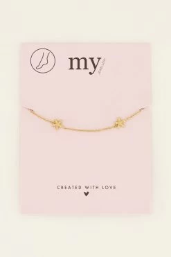 Sunchasers Enkelbandje Met Meerdere Bloemetjes -Mode Verkoop anklet with multiple flowers 1