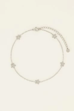 Sunchasers Enkelbandje Met Meerdere Bloemetjes