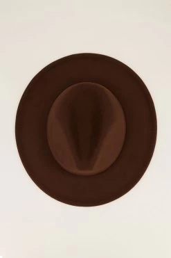 Bruine Fedora Hoed -Mode Verkoop bruine fedora hoed mj07343 0100 bovenaanzicht