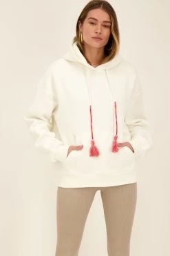 Witte Hoodie Met Koord Parijs