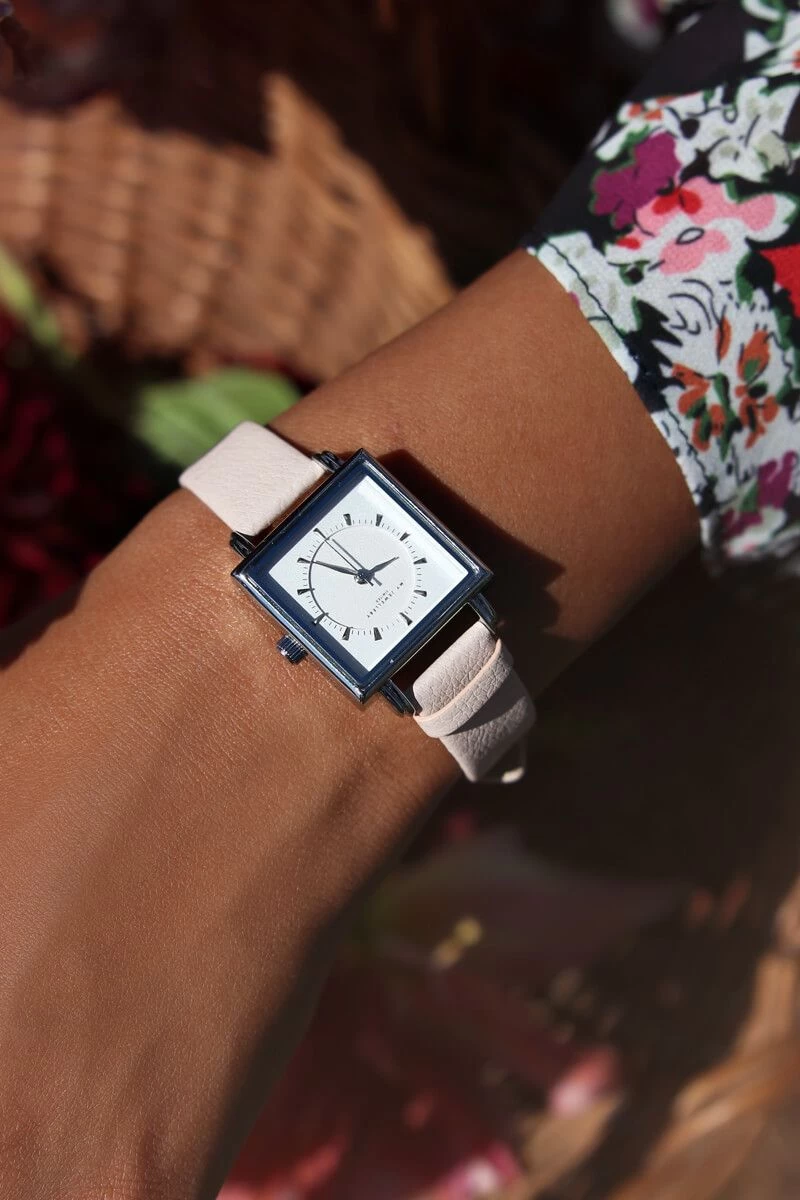 Beige Horloge Vierkant 5 Beige Horloge Vierkant - Afbeelding 5