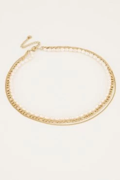 Driedubbele Ketting Met Parels