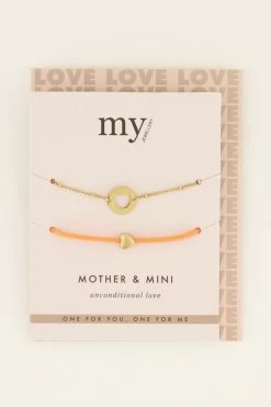 Moeder & Mini Armband Oranje