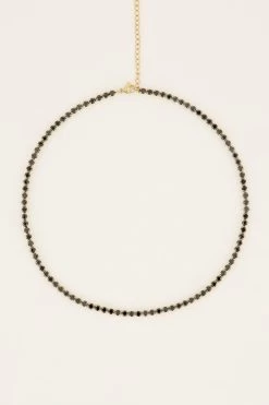 MOOD Ketting Met Zwarte Stenen