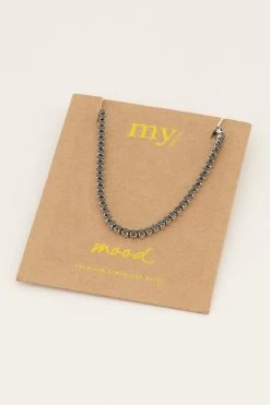 MOOD Ketting Met Zwarte Stenen -Mode Verkoop mood ketting met zwarte stenen mj05831 4