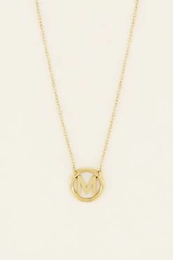 Ketting Met Initial In Ronde Bedel