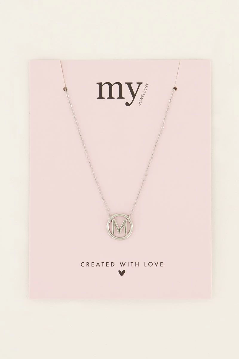 Ketting Met Initial In Ronde Bedel 4 Ketting Met Initial In Ronde Bedel - Afbeelding 4