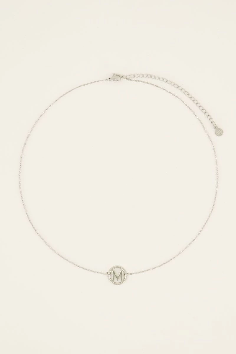 Ketting Met Initial In Ronde Bedel 2 Ketting Met Initial In Ronde Bedel - Afbeelding 2