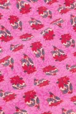 Roze Triangel Bikini Set Met Rode Bloemenprint 15 Roze Triangel Bikini Set Met Rode Bloemenprint -Mode Verkoop pink floral print triangle bikini set1