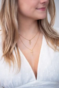 Bold Spirit Ketting Met Geribbeld Kruis -Mode Verkoop product images mj 8837 1