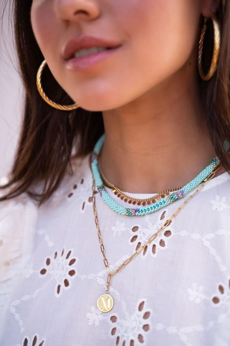 Gekleurde Kralen Ketting 2 Gekleurde Kralen Ketting - Afbeelding 2