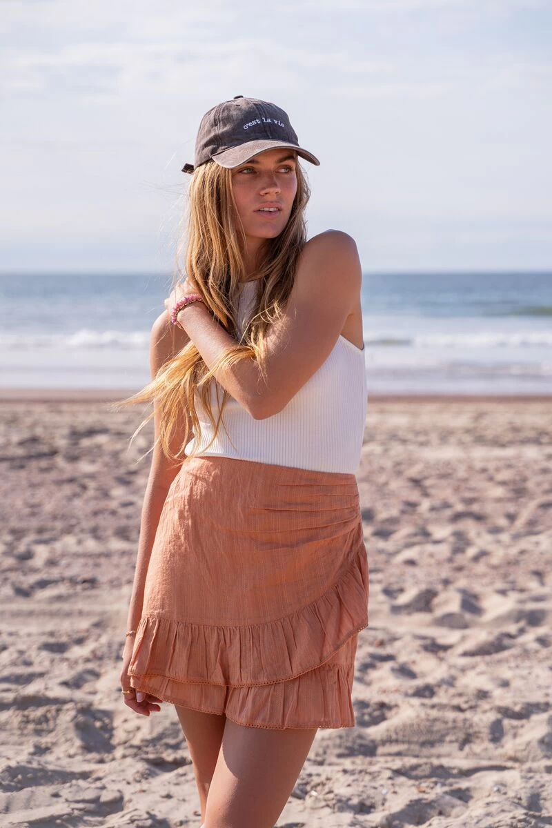 Oranje Rok Met Ruffles 2 Oranje Rok Met Ruffles - Afbeelding 2