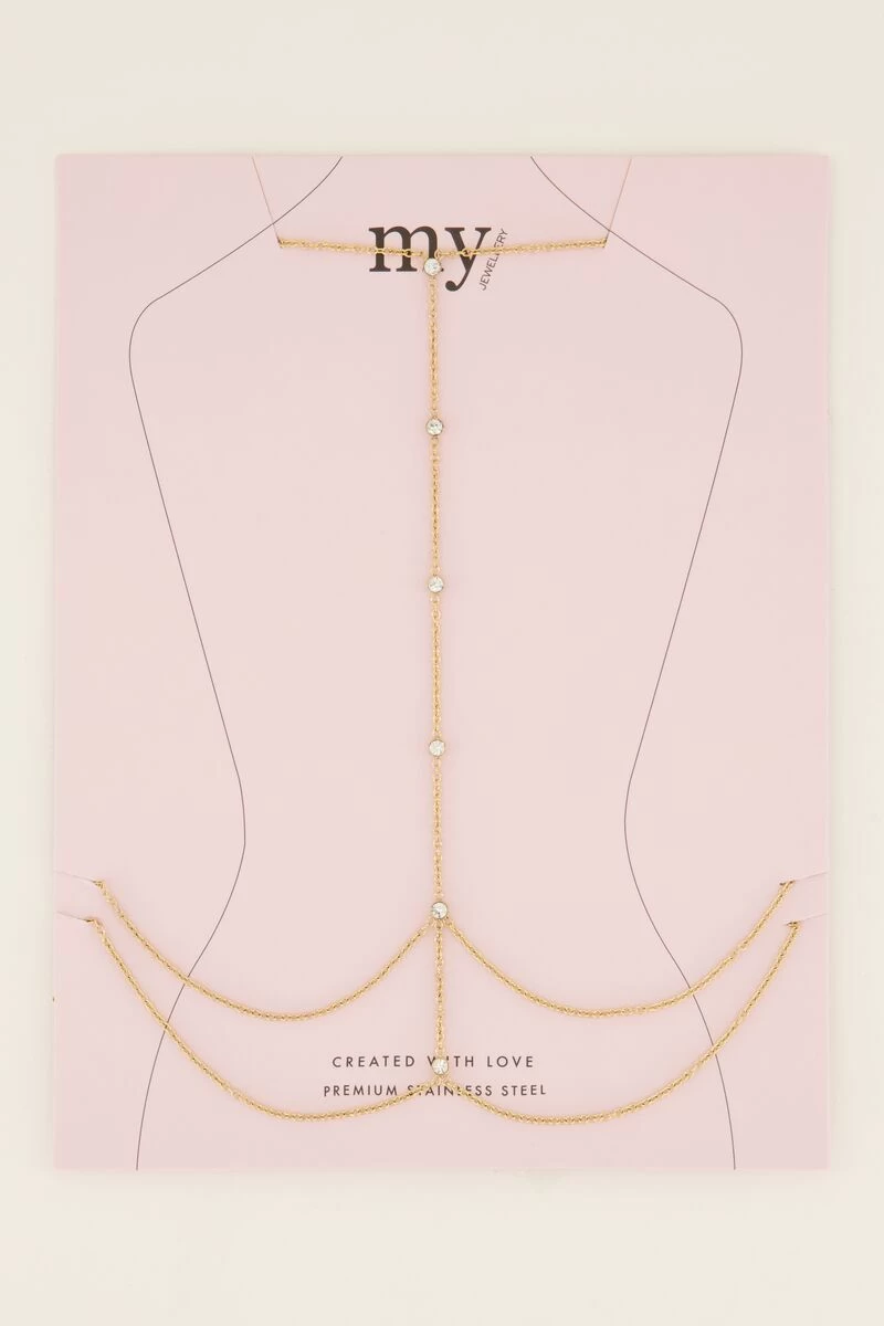 Body Chain Met Strass Steentjes 1 Body Chain Met Strass Steentjes