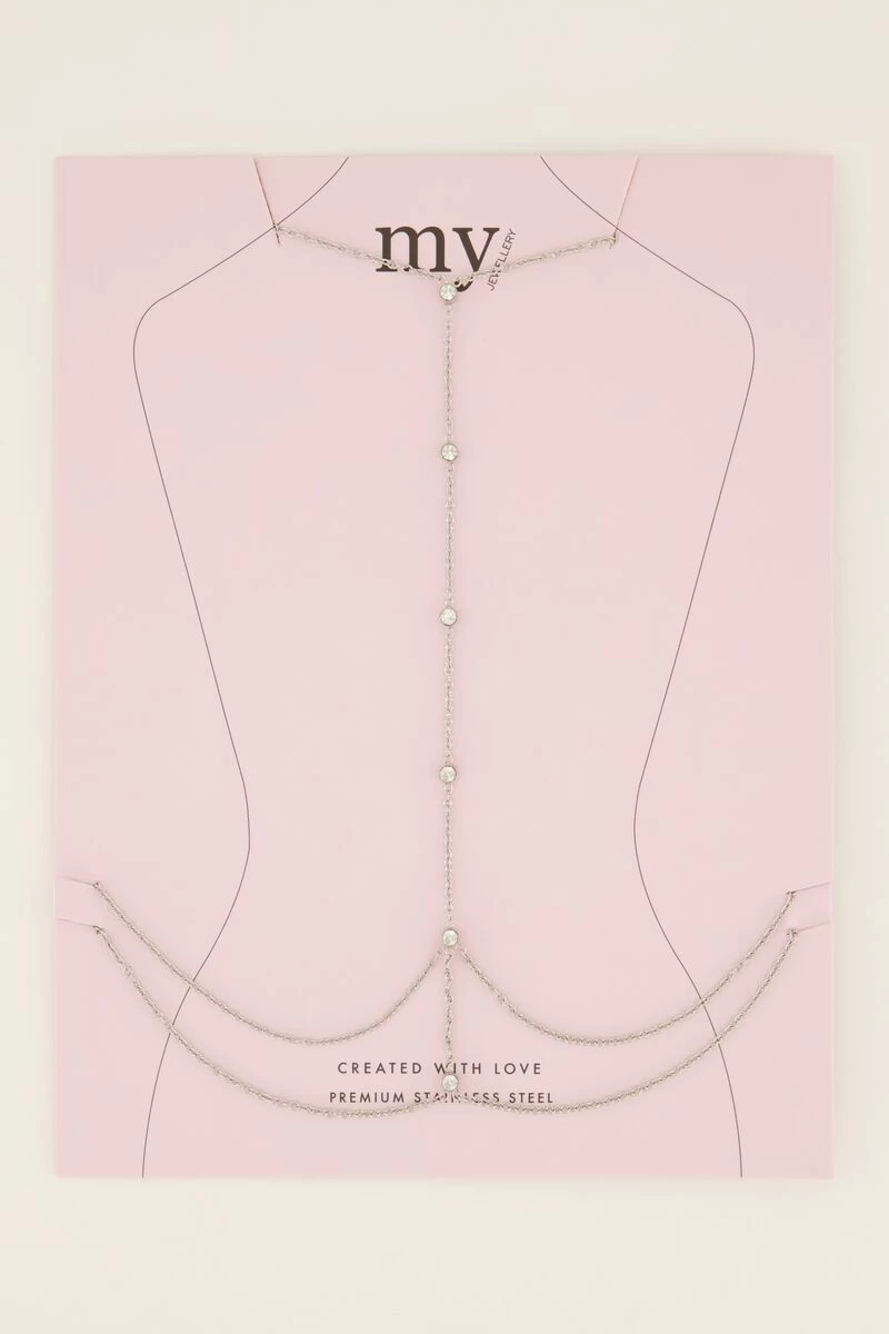 Body Chain Met Strass Steentjes 2 Body Chain Met Strass Steentjes - Afbeelding 2