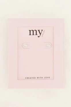 Klassieke Studs Met Transparante Steen