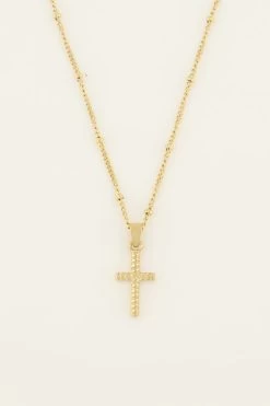 Bold Spirit Ketting Met Geribbeld Kruis