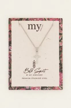 Bold Spirit Ketting Met Geribbeld Kruis -Mode Verkoop product images mj07703 1500 4