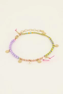 Sunchasers Enkelbandje Met Muntjes & Parels