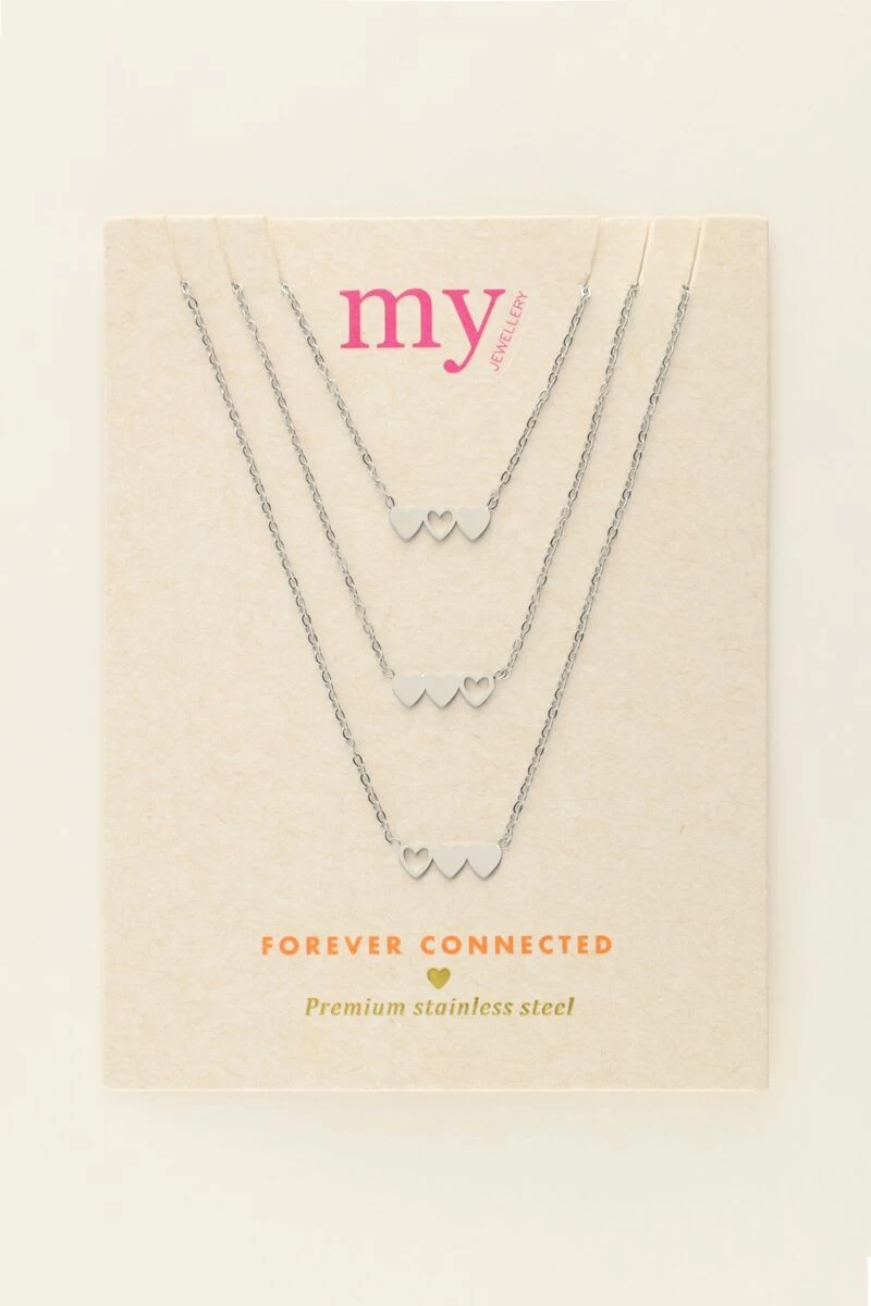 Kettingen Set Drie Hartjes 4 Kettingen Set Drie Hartjes - Afbeelding 4