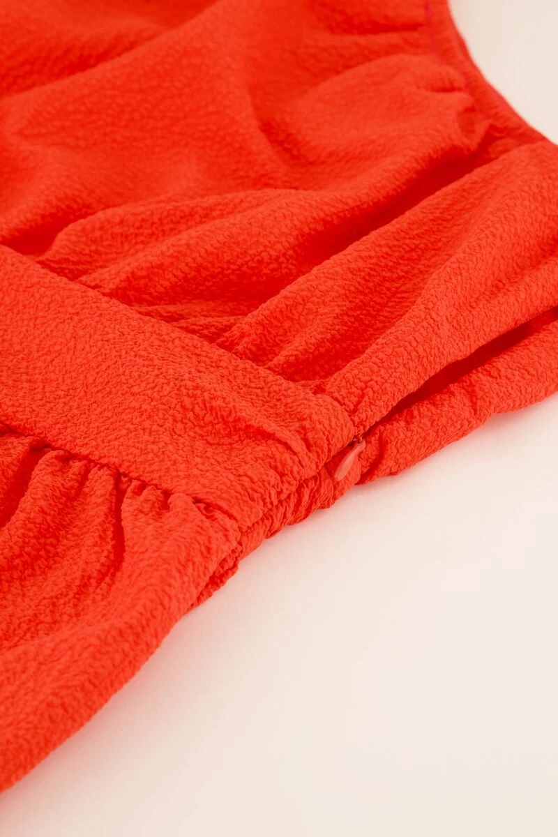 Rode Playsuit One Shoulder 5 Rode Playsuit One Shoulder - Afbeelding 5