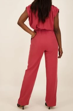 Rode Wikkel Jumpsuit Zonder Mouwen 9 Rode Wikkel Jumpsuit Zonder Mouwen -Mode Verkoop rode wikkel jumpsuit zonder mouwen mj06887 0200 achterkant