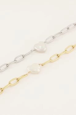 Shapes Schakelketting Met Hartje 12 Shapes Schakelketting Met Hartje -Mode Verkoop shapes schakelketting met hartje mj06021