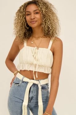 Crop Top Met Bandjes & Strik Detail