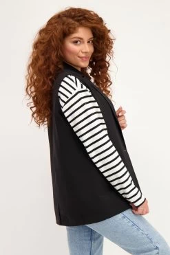 Mode Verkoop -Mode Verkoop zwarte gilet mj05492 1100 zijkant