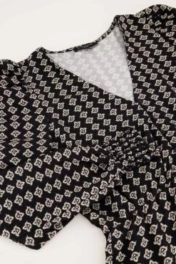 Zwarte Jurk Met Shapes Print 14 Zwarte Jurk Met Shapes Print -Mode Verkoop zwarte jurk met bohemian print mj05737 1100 1